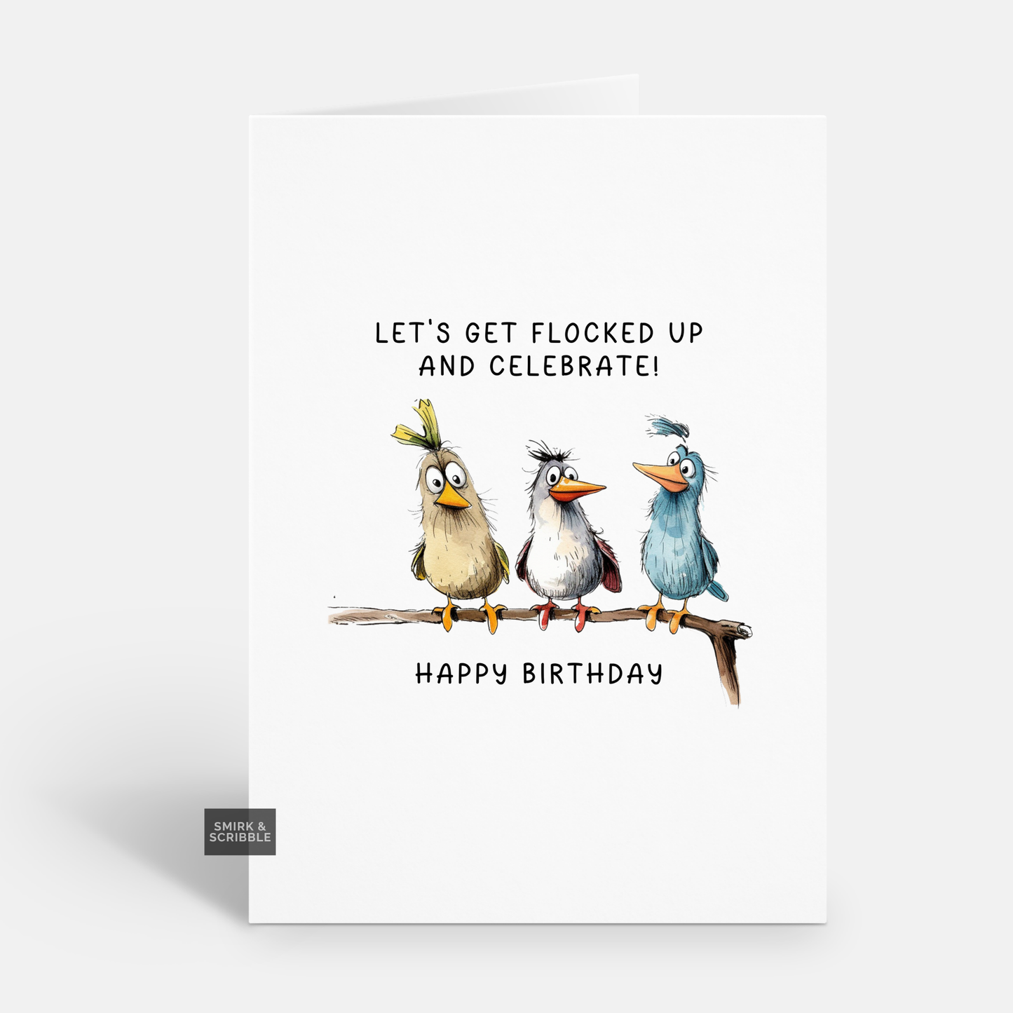 Flocked Birthday Card