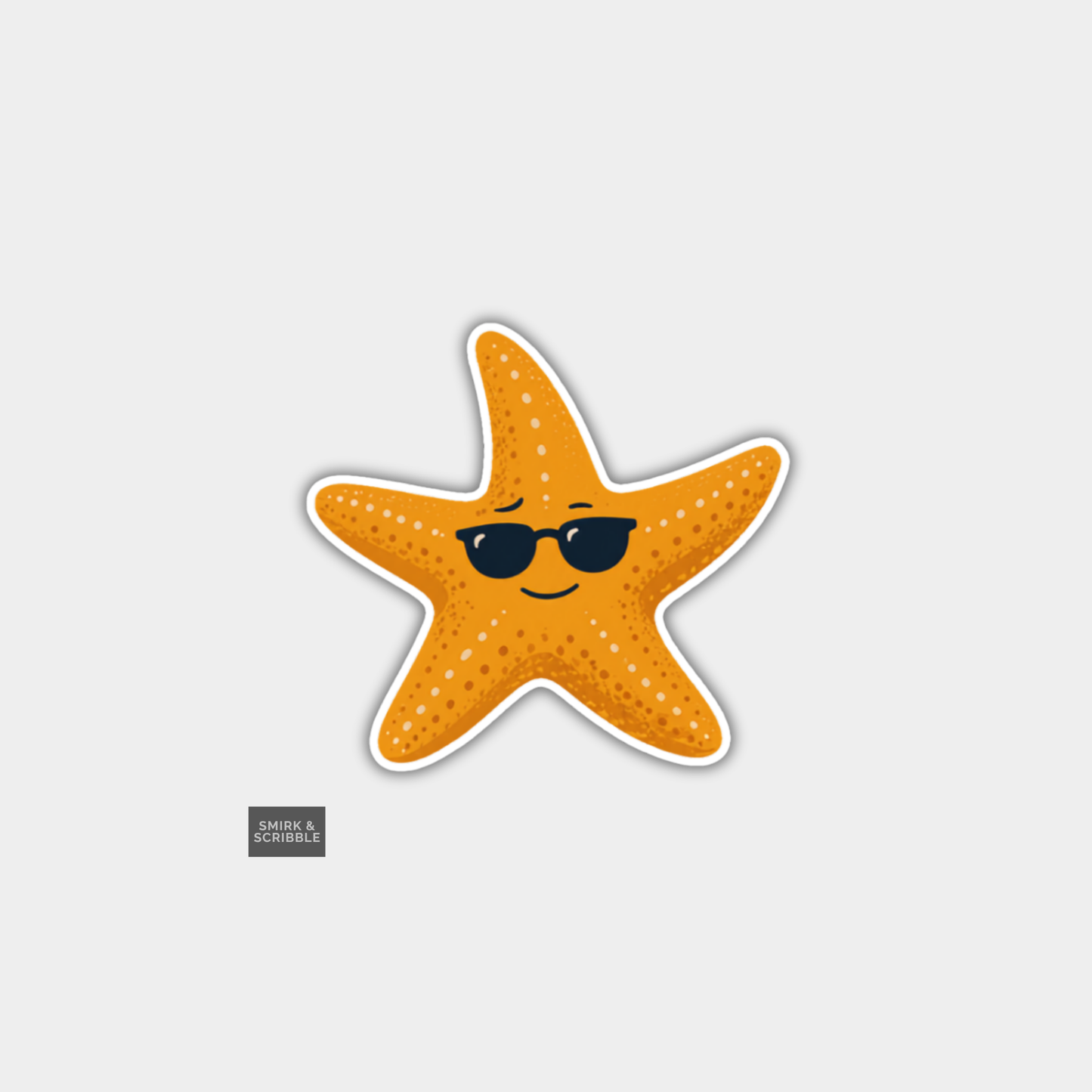 Funny Die Cut Vinyl Sticker - Cute Starfish