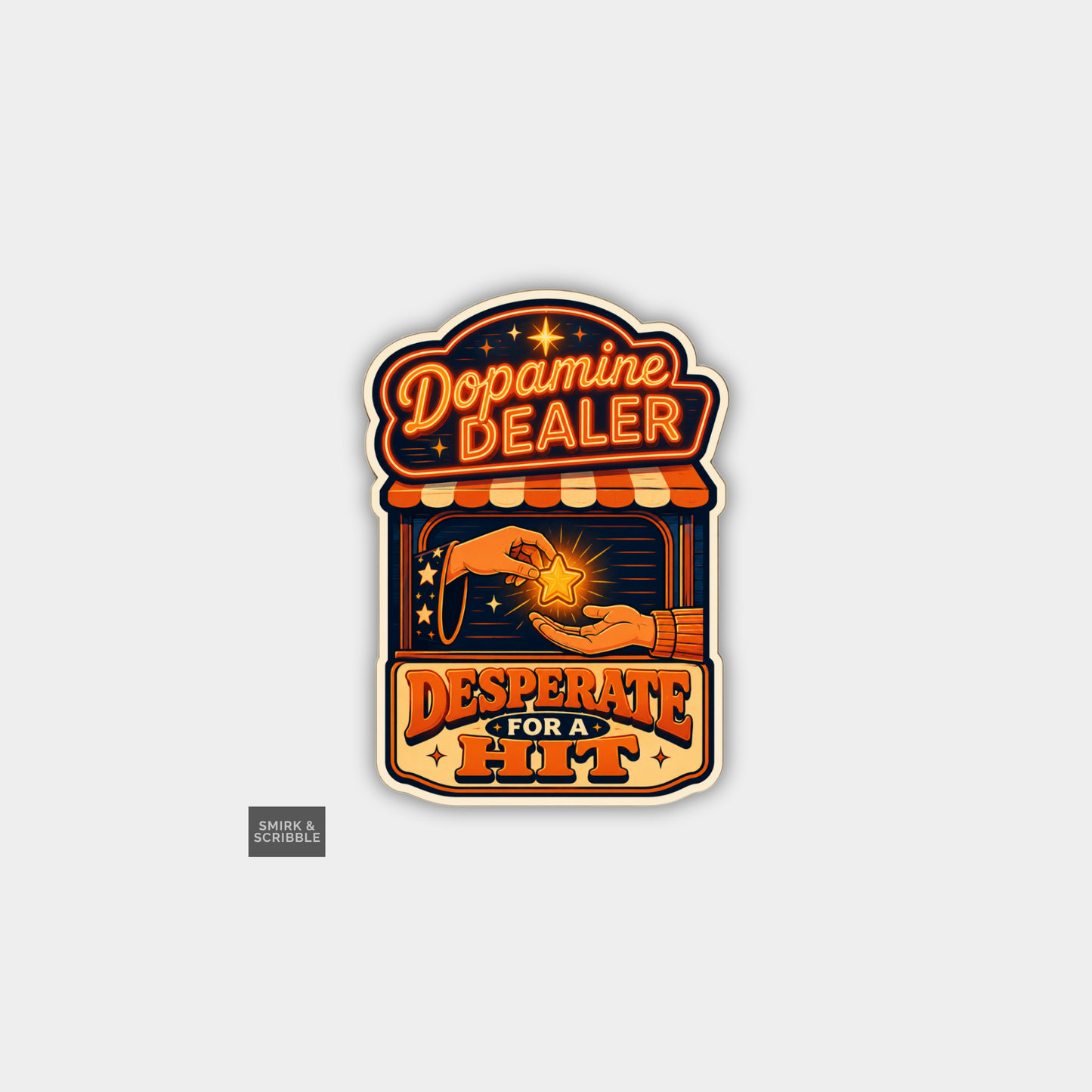 Funny Joke Vinyl Sticker - Dopamine Dealer