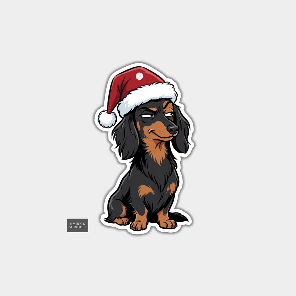 Funny Christmas Gift Tags - Crafty Posing Dog