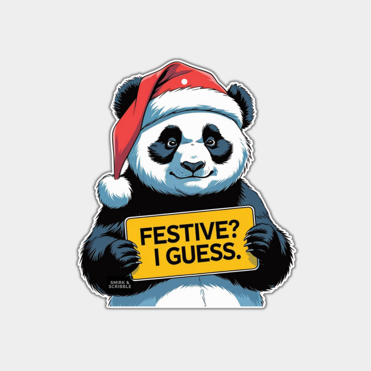 Funny Christmas Gift Tags - Cute Cheeky Panda