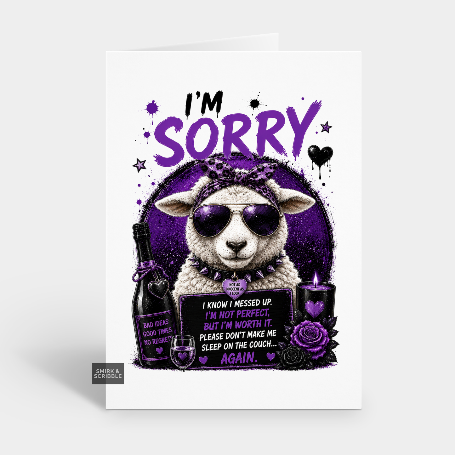 Funny Sorry Card - Messed Up Sheep