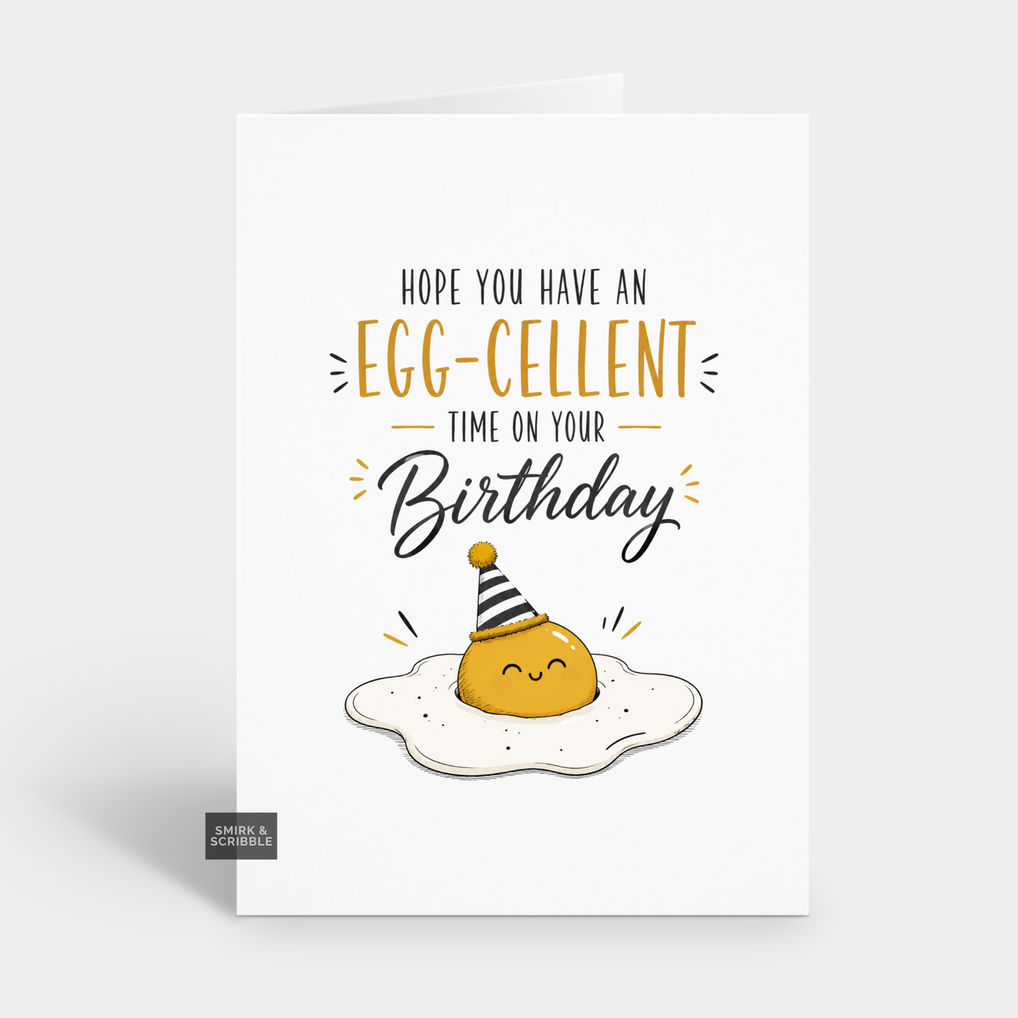 Funny Birthday Card - An Eggcellent Time