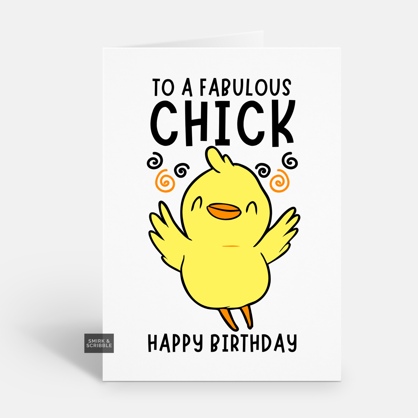 Fabulous Chick Birthday Card