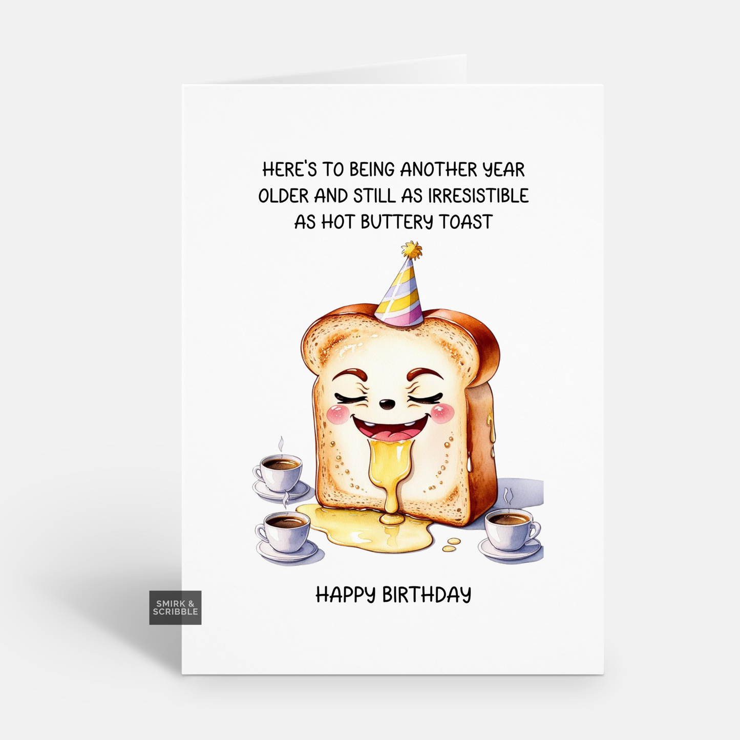 Buttery Toast Birthday Card