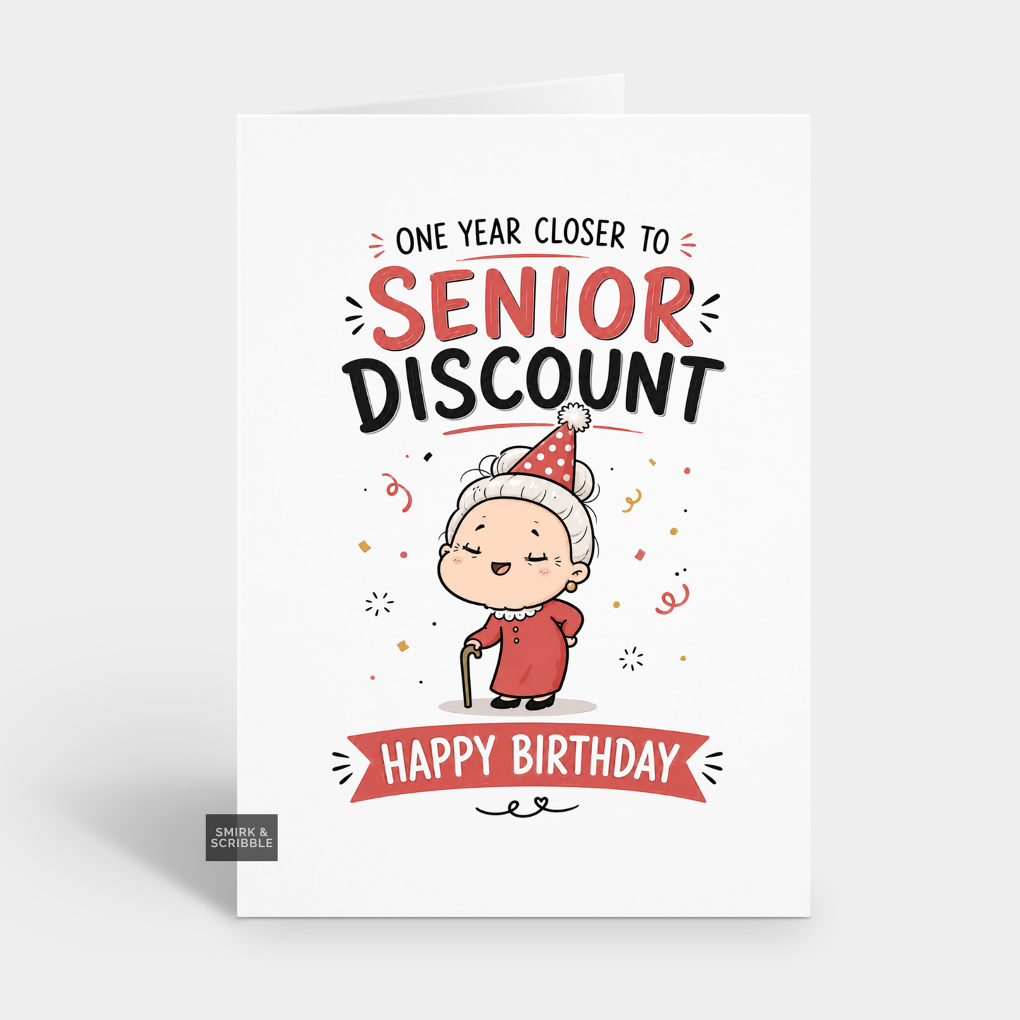 Funny Birthday Card - Senior Discount