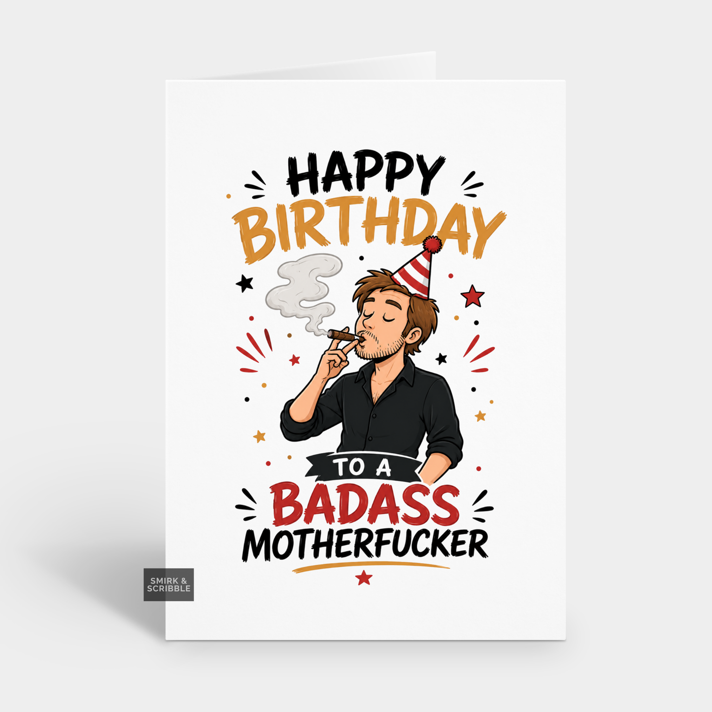 Funny Birthday Card - To A Badass MF