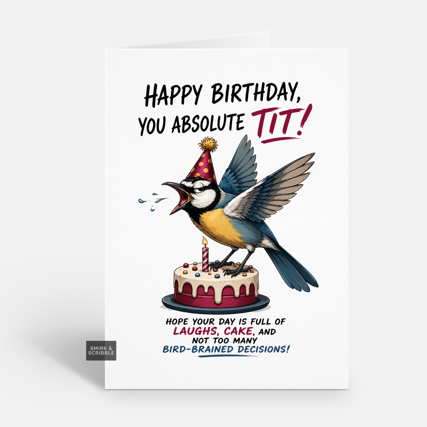 Funny Birthday Card - Absolute Tit