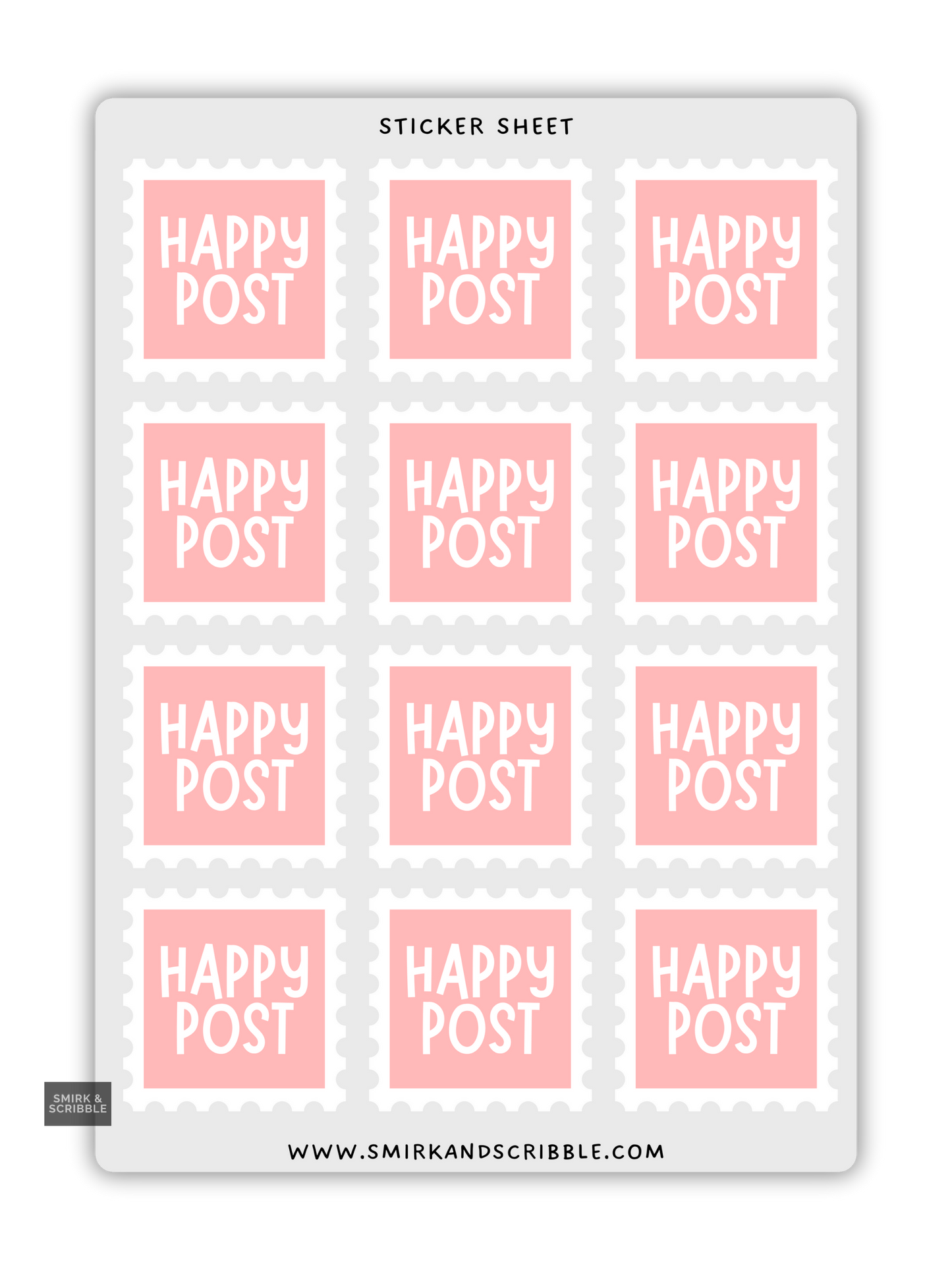 Happy Post Stamp Stickers