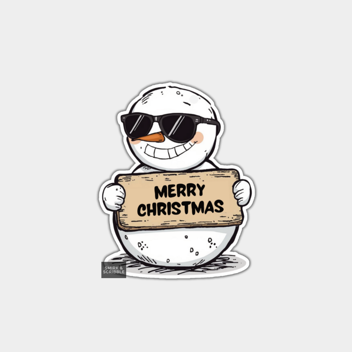 Funny Christmas Gift Tags - Happy Snowman