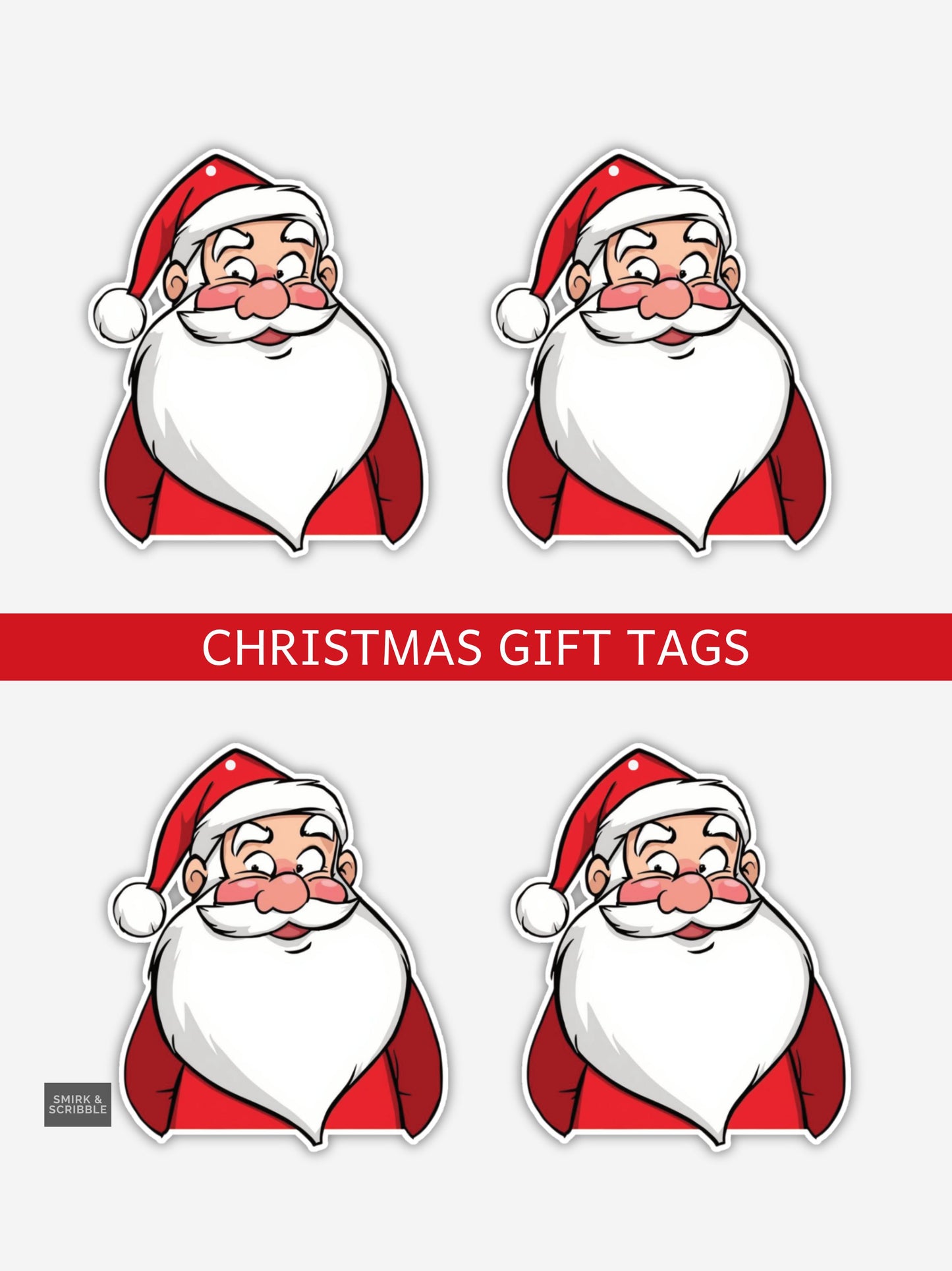 Santa Christmas Gift Tags