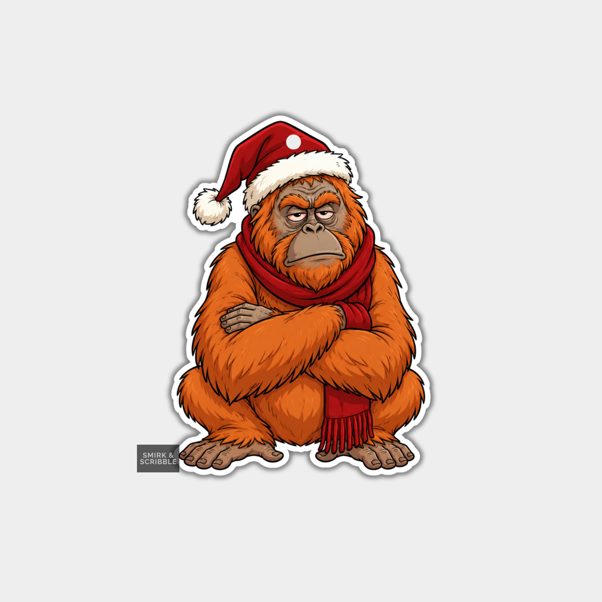 Funny Christmas Gift Tags - Grumpy Monkey
