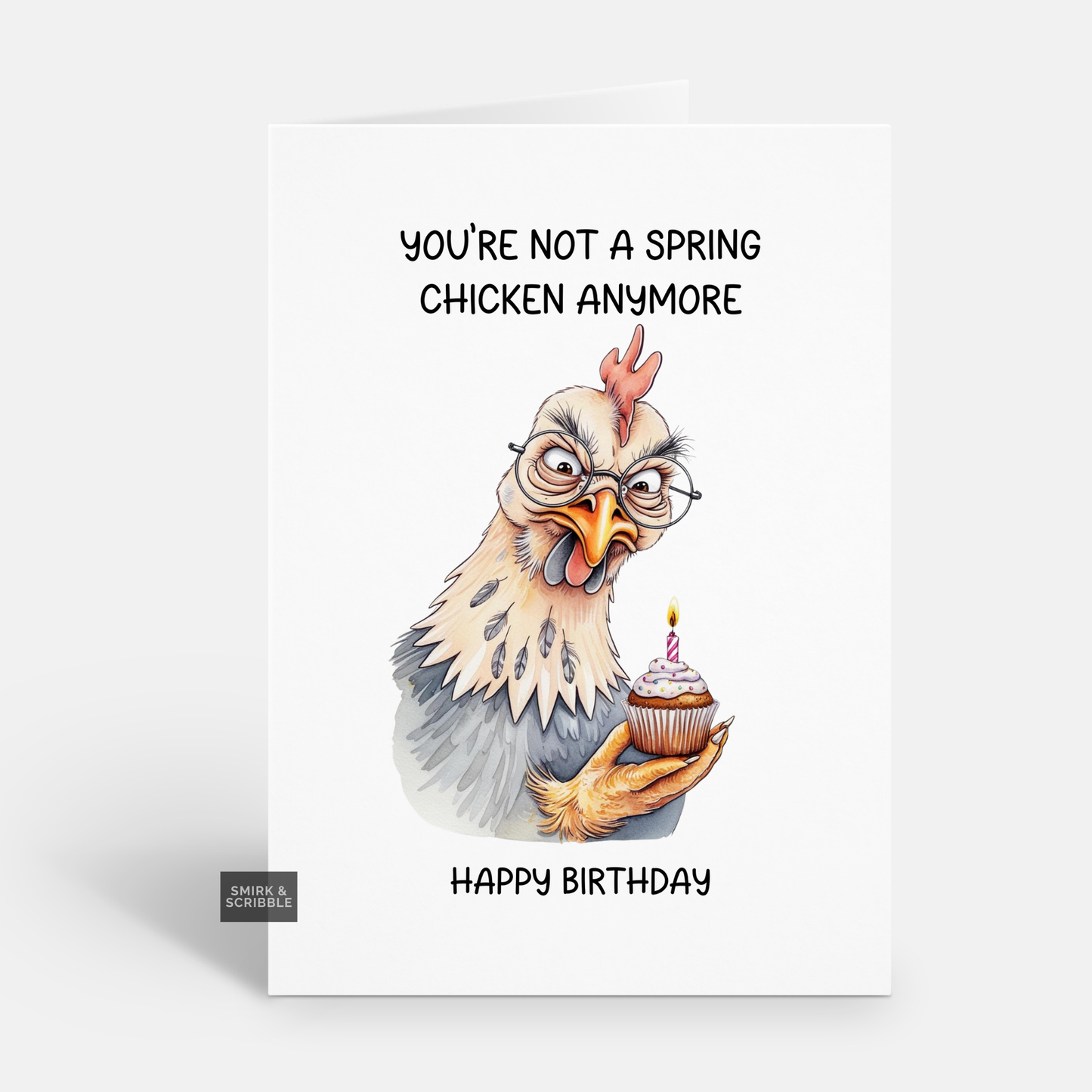 Spring Chicken Birthday Card