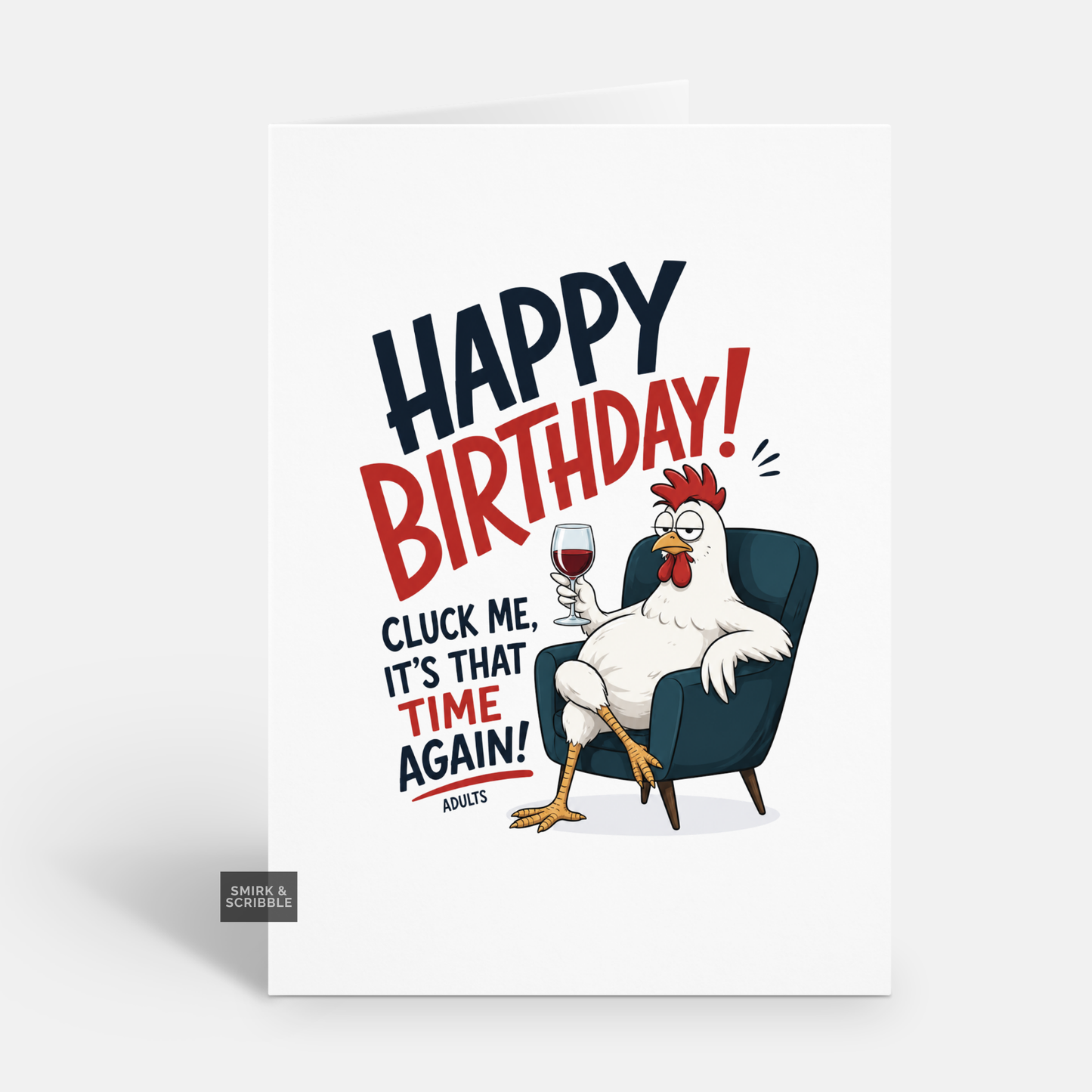 Funny Birthday Card - Cluck Me Chicken