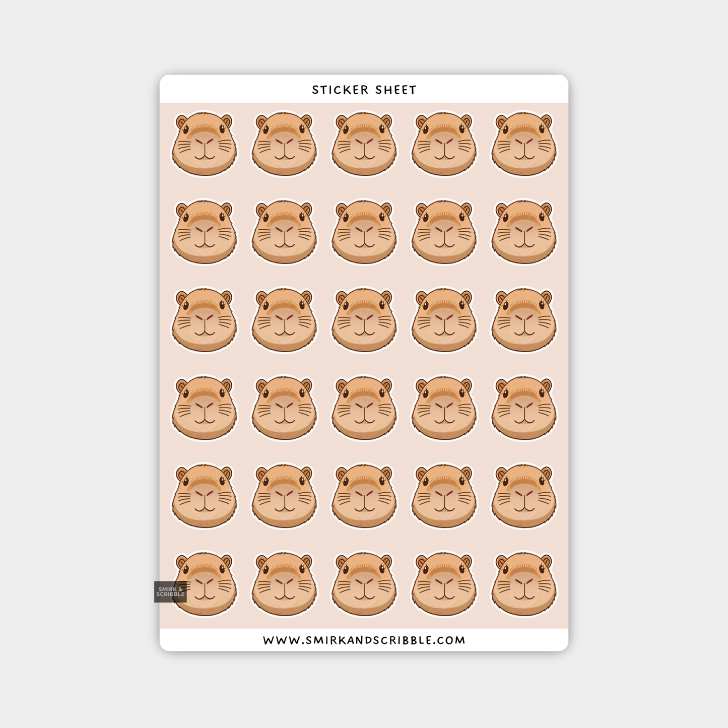 Capybara Sticker Sheet