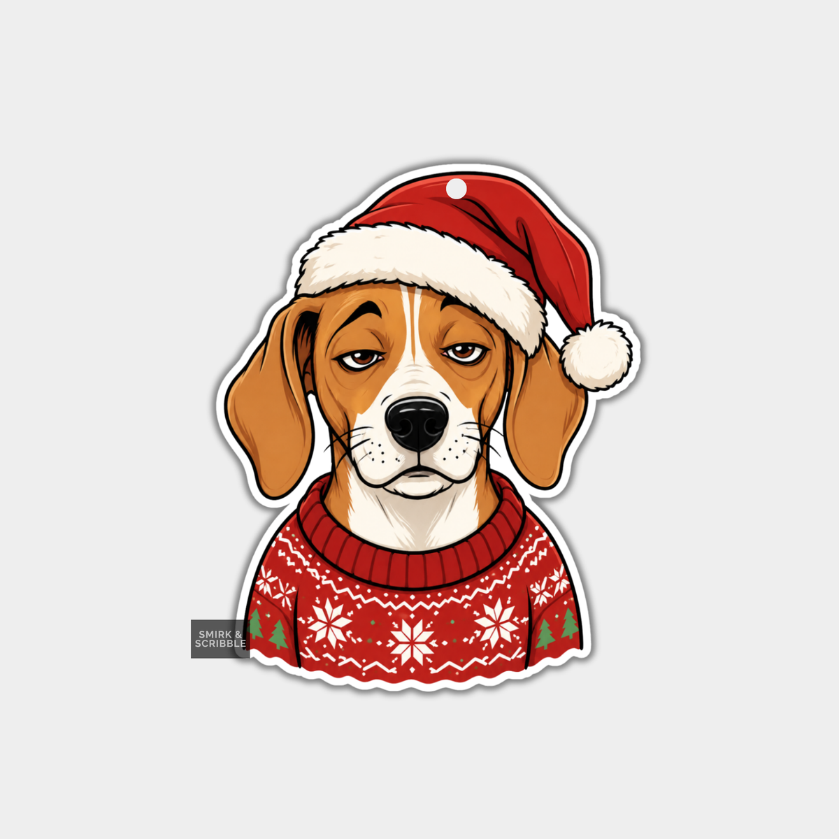 Funny Christmas Gift Tags - Unimpressed Dog