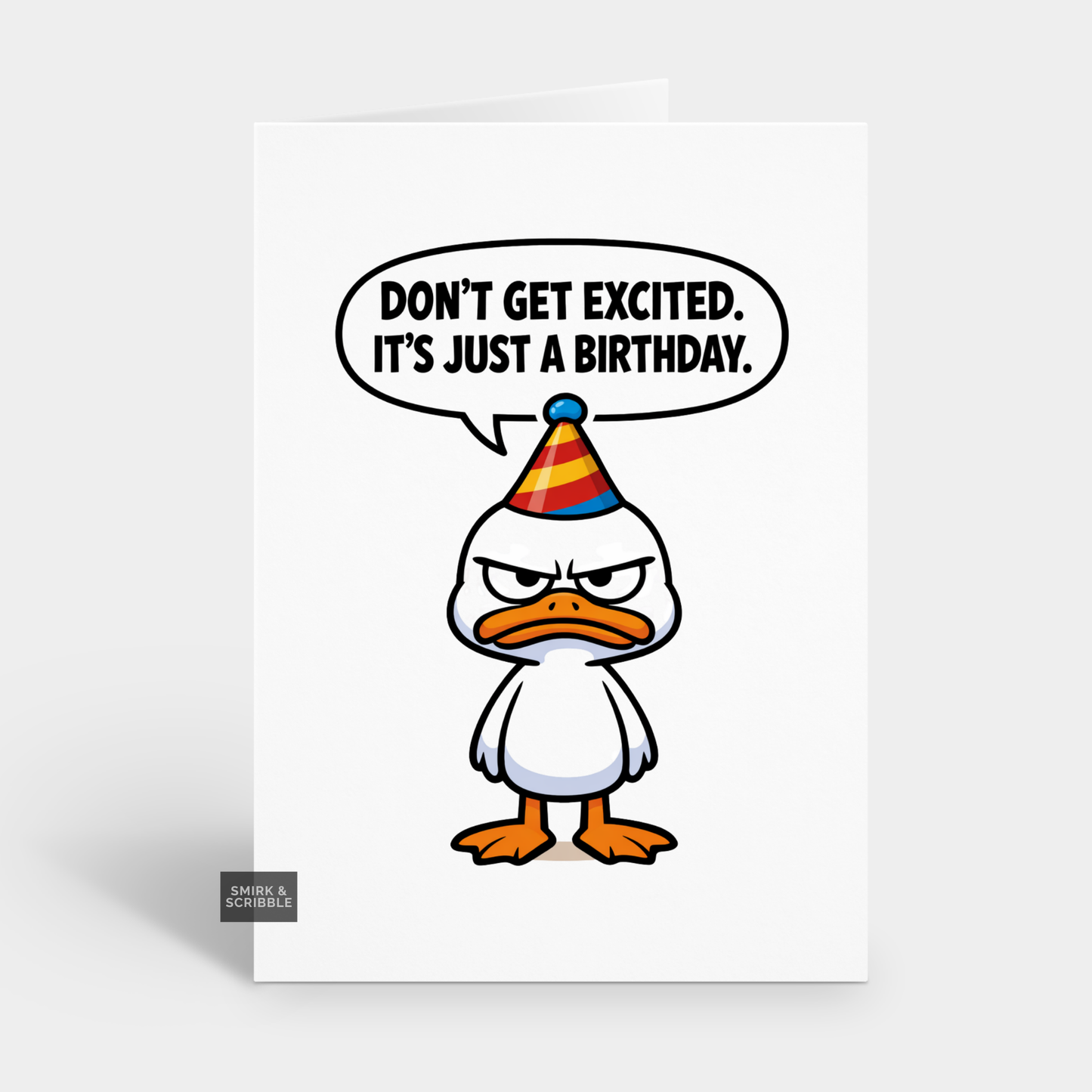 Grumpy Duck Birthday Card