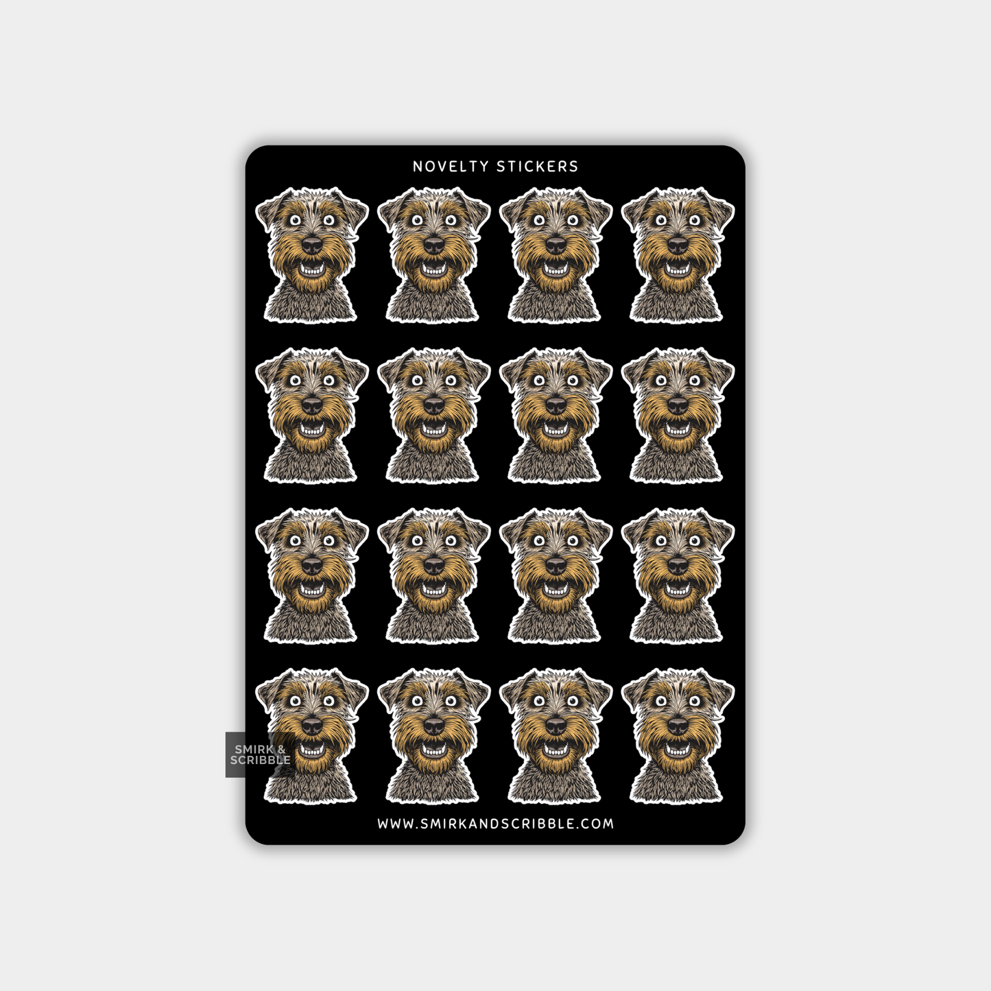 Funny Vinyl Sticker Sheet - Brown Dog