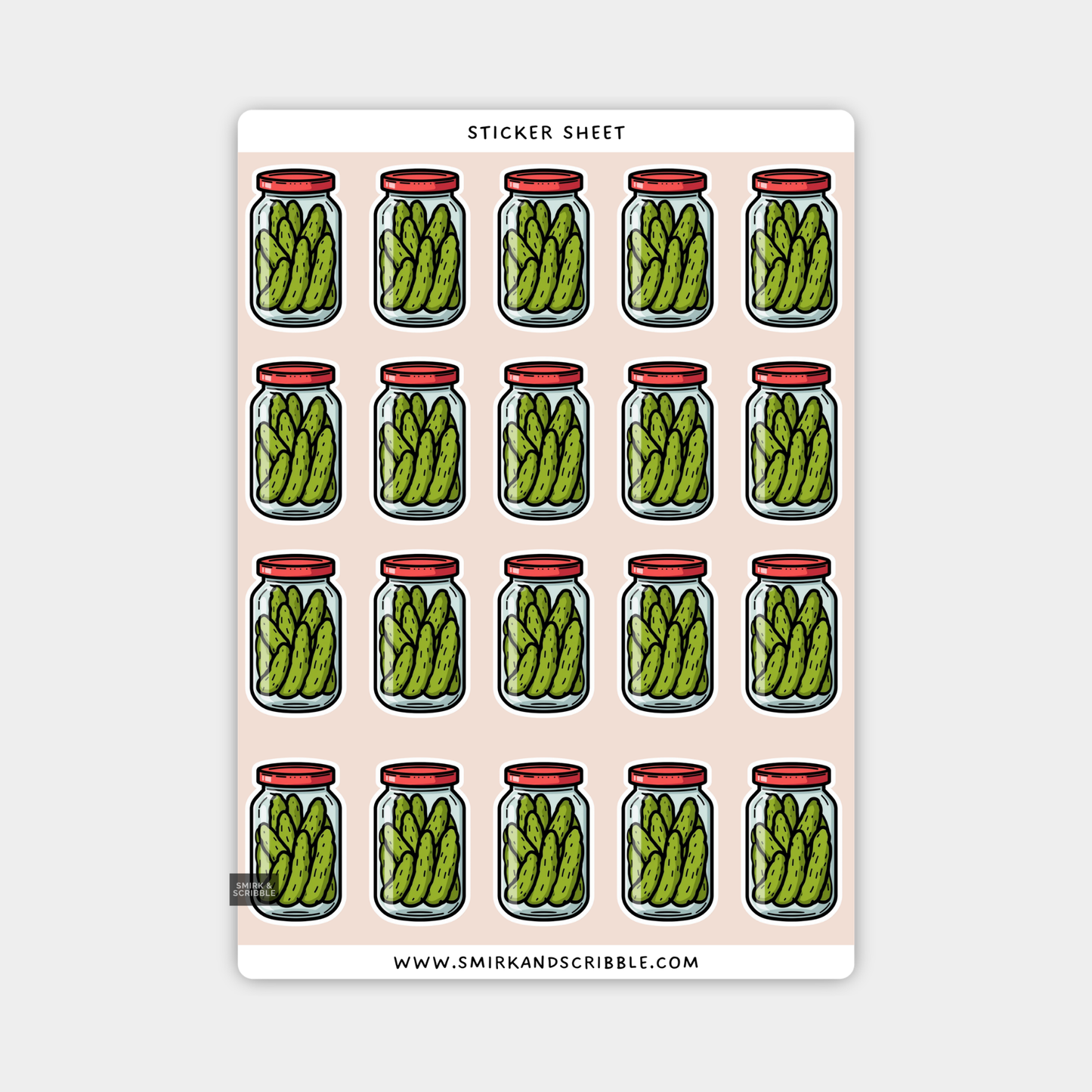 Pickle Sticker Sheet