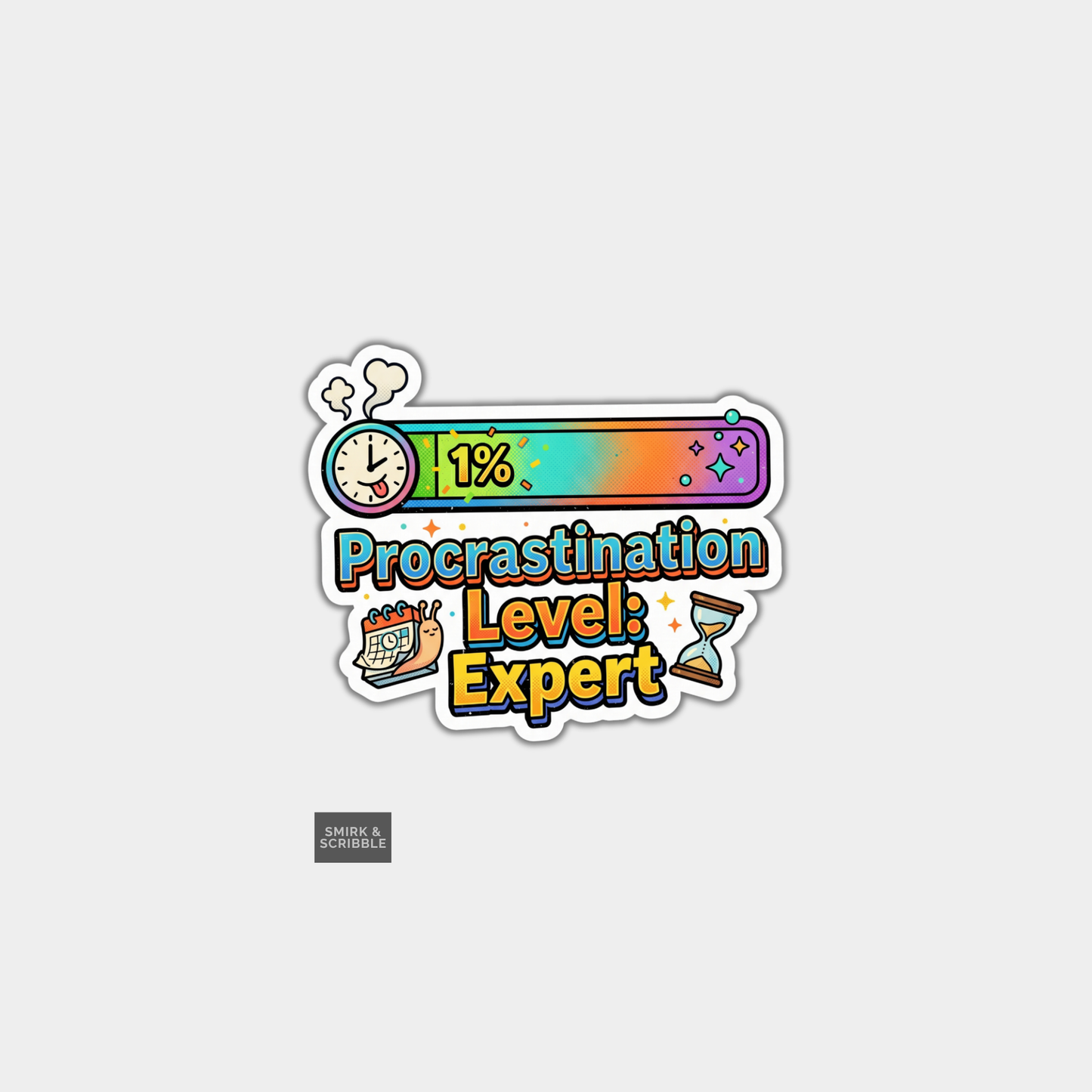 Funny Die Cut Vinyl Sticker - Procrastination