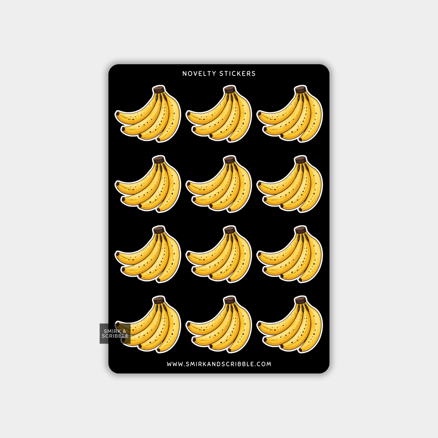 Funny Vinyl Sticker Sheet - Banana Bunch