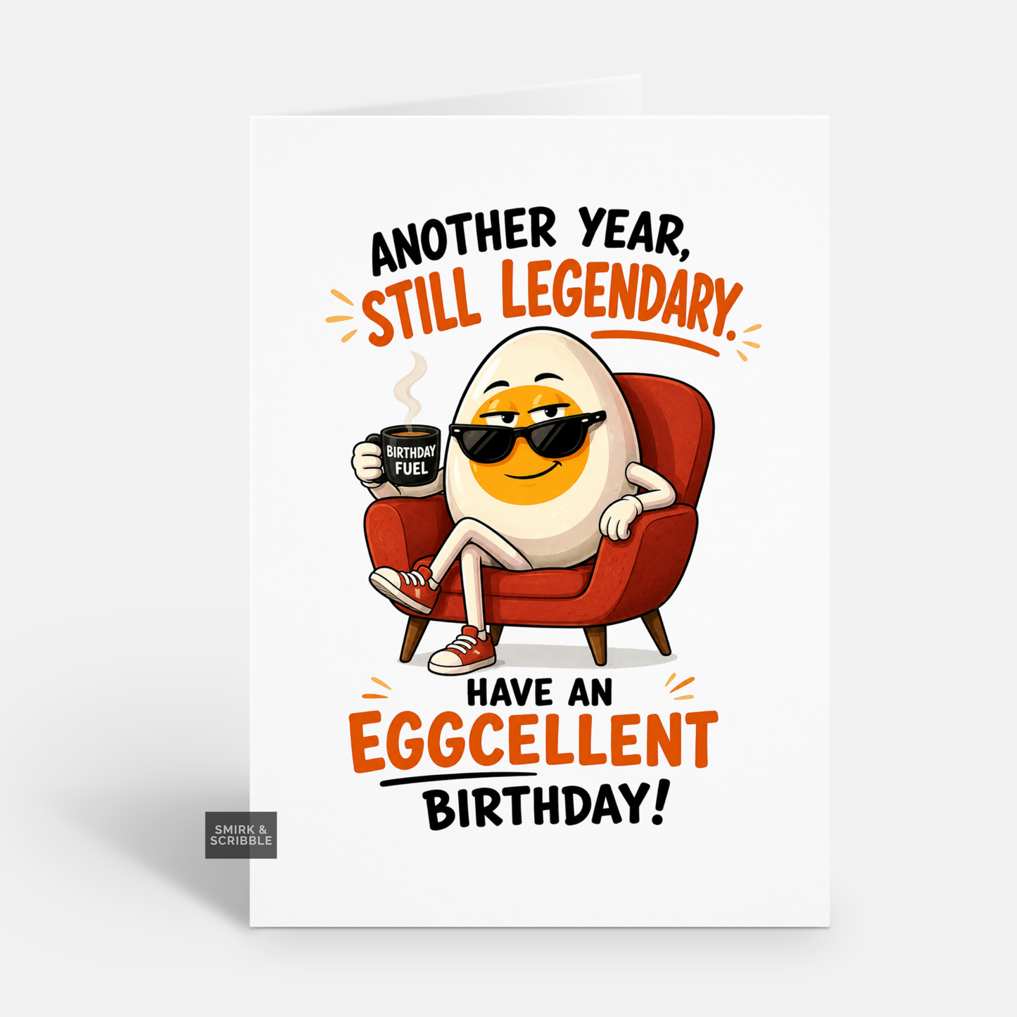 Funny Birthday Card - Legendary Egg Pun