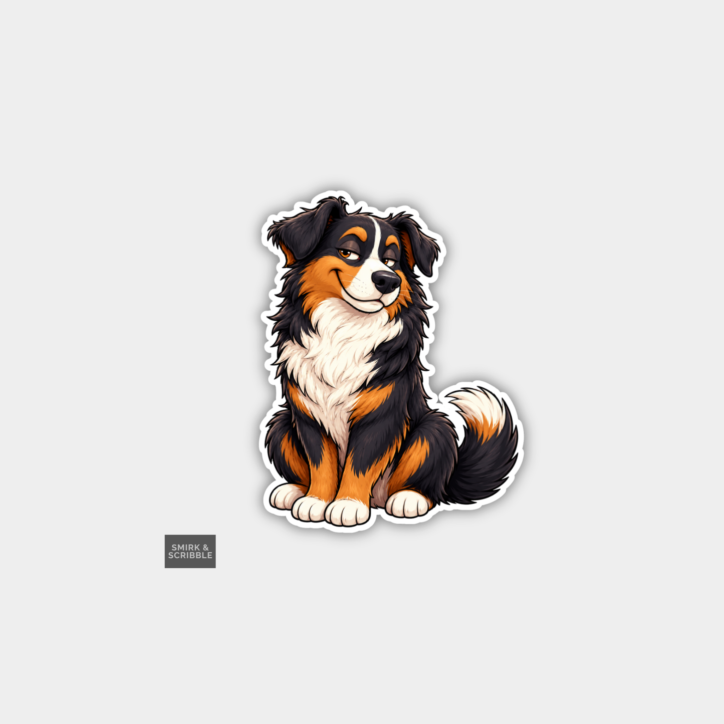 Funny Character Vinyl Sticker - Cute Posing Dog