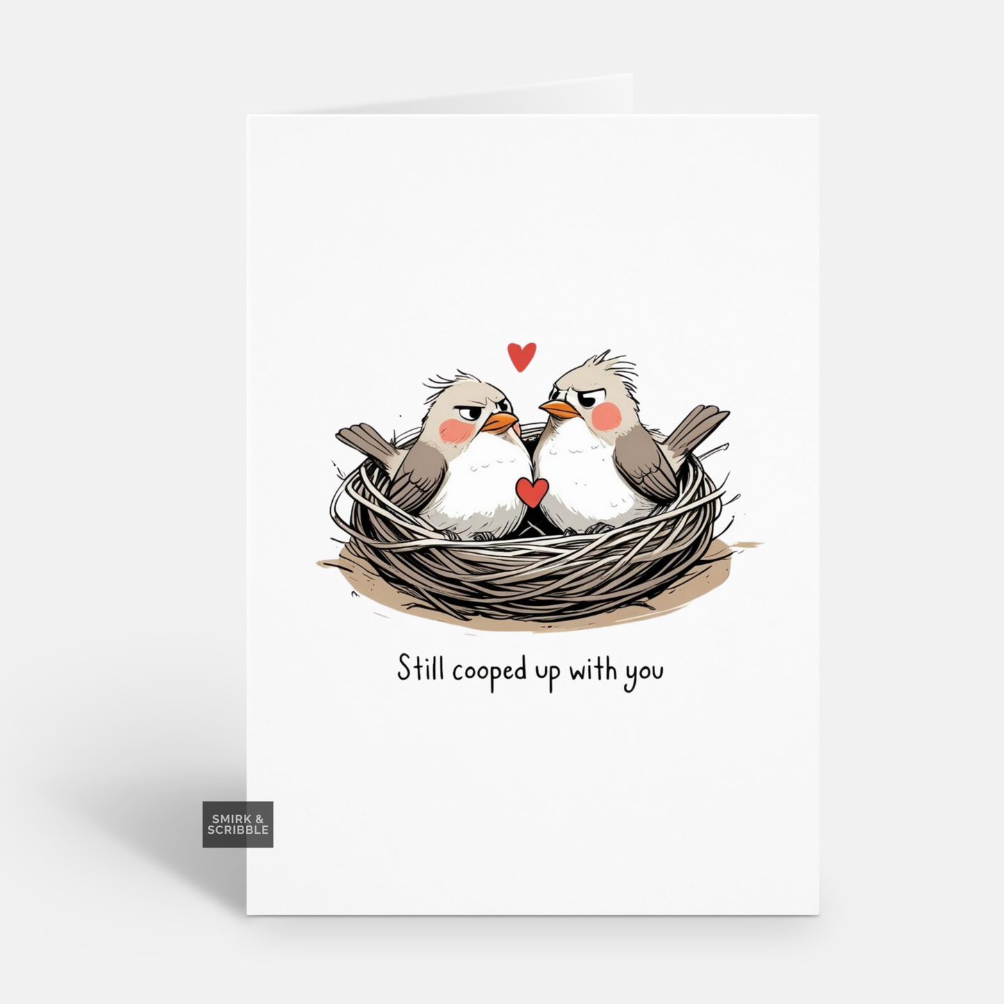 Cooped Up Anniversary Card