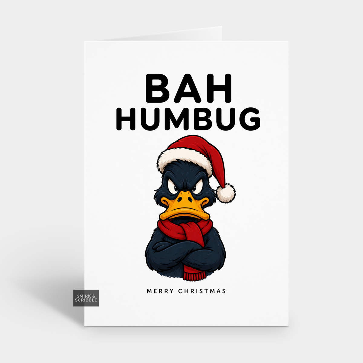 Funny Christmas Card - Grumpy Duck
