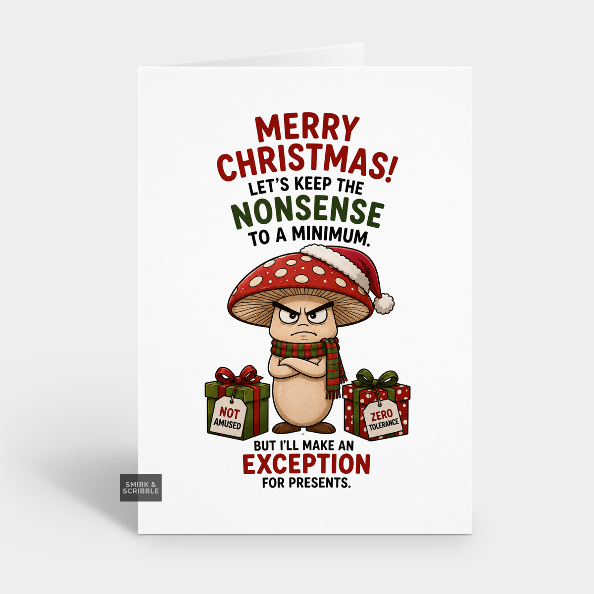 Funny Christmas Card - Nonsense Mushroom