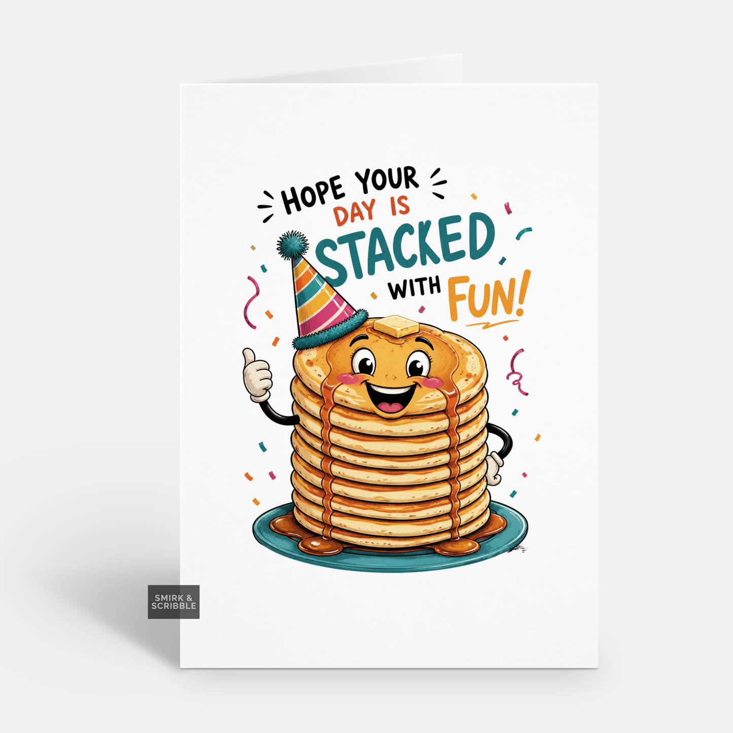 Funny Birthday Card - Pancake Stacked