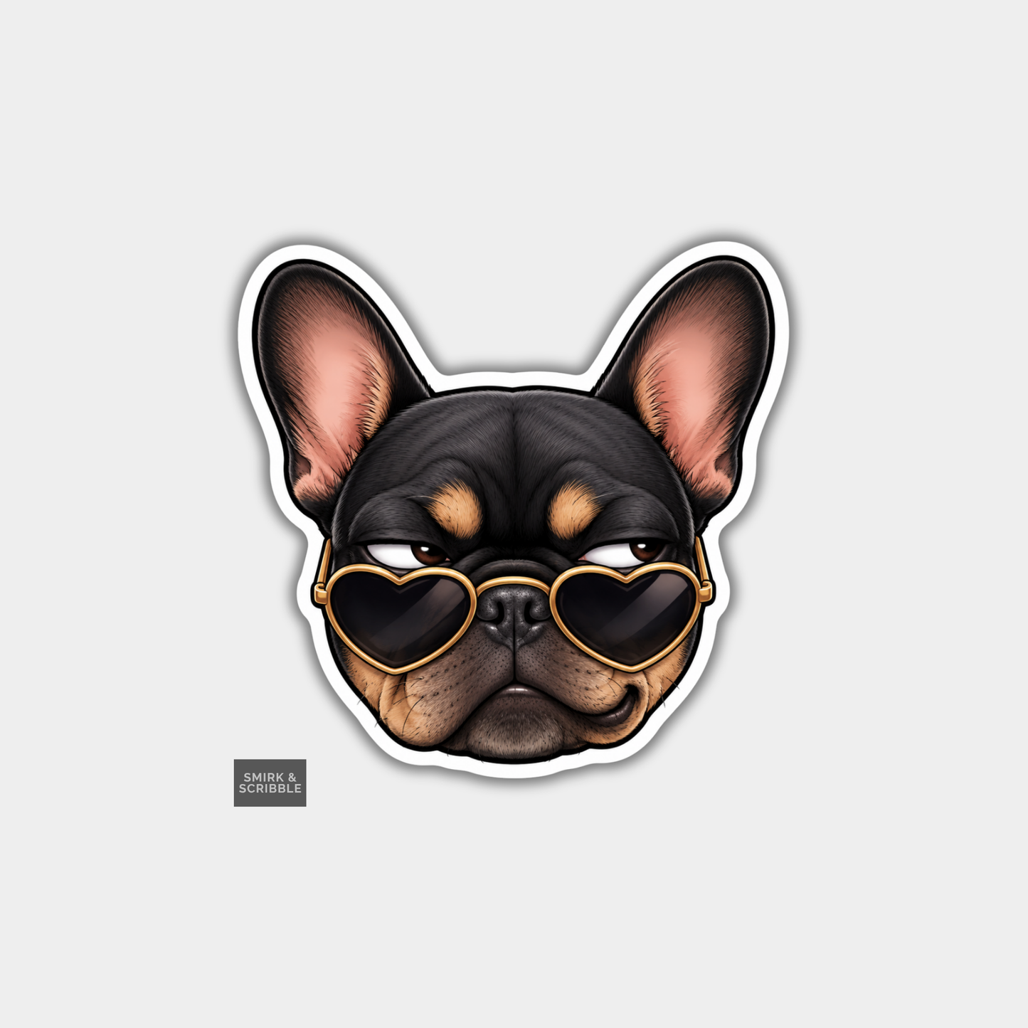 Funny Die Cut Vinyl Sticker - Dog In Sunglasses