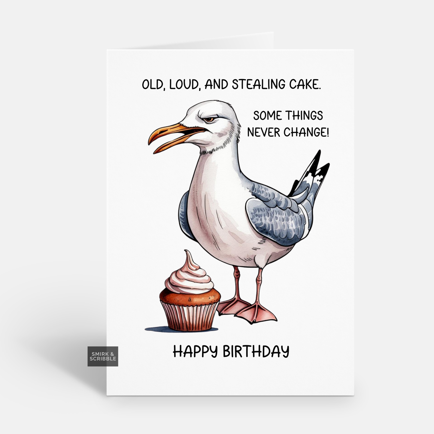 Stealing Cake Birthday Card