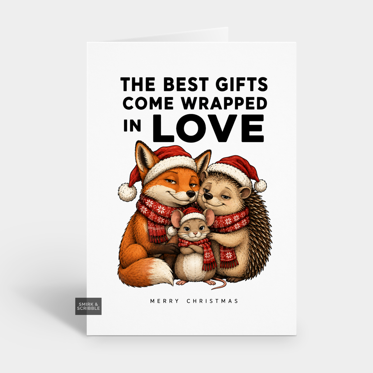Funny Christmas Card - Woodland Animals
