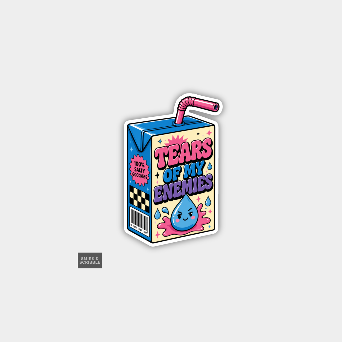 Funny Snarky Juice Box Vinyl Sticker - Enemy Tears