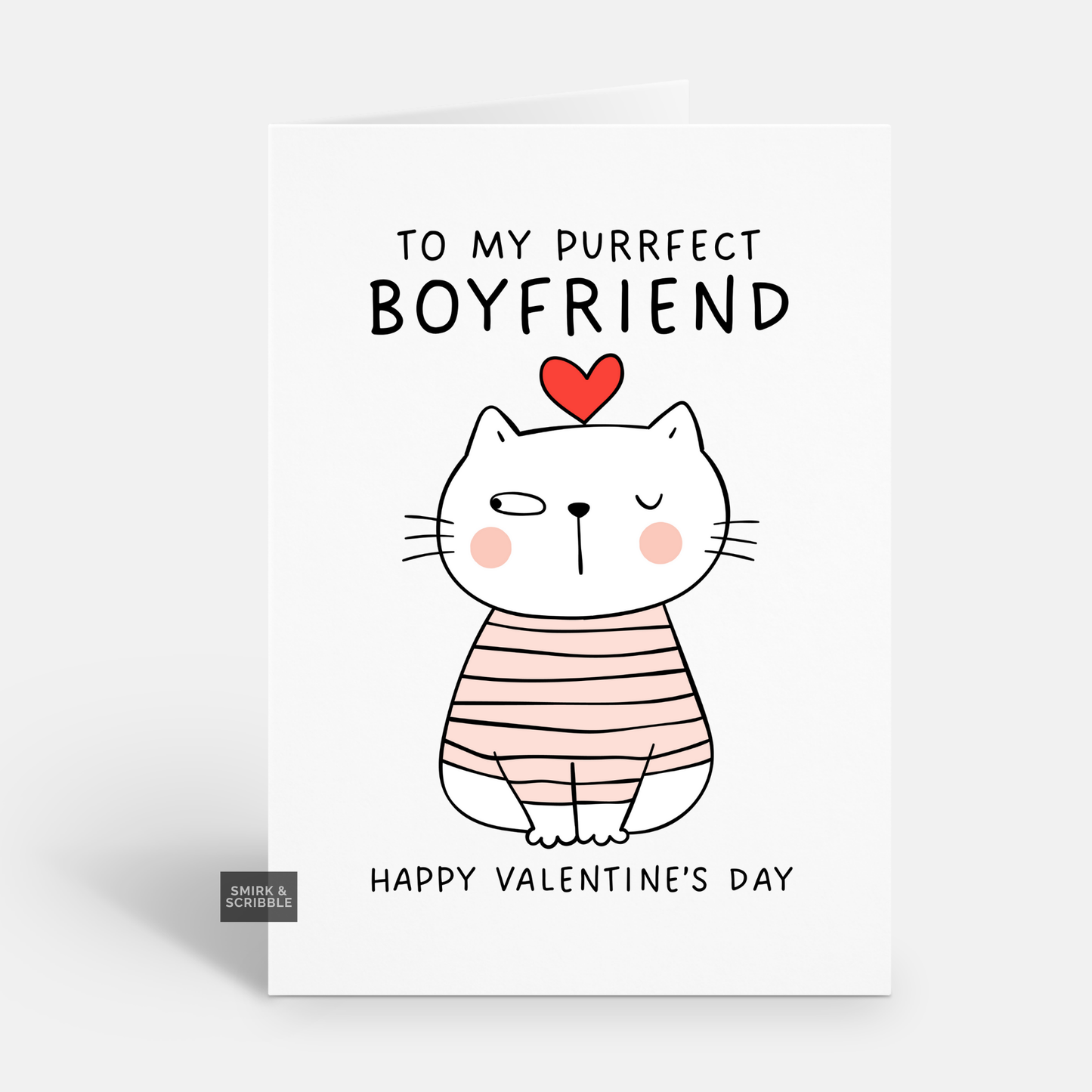 Purrfect Boyfriend Valentine's Card