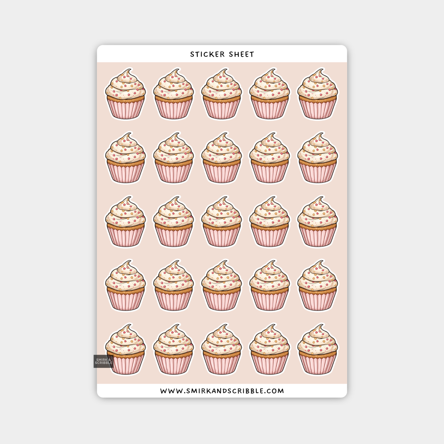 Cupcake Sticker Sheet