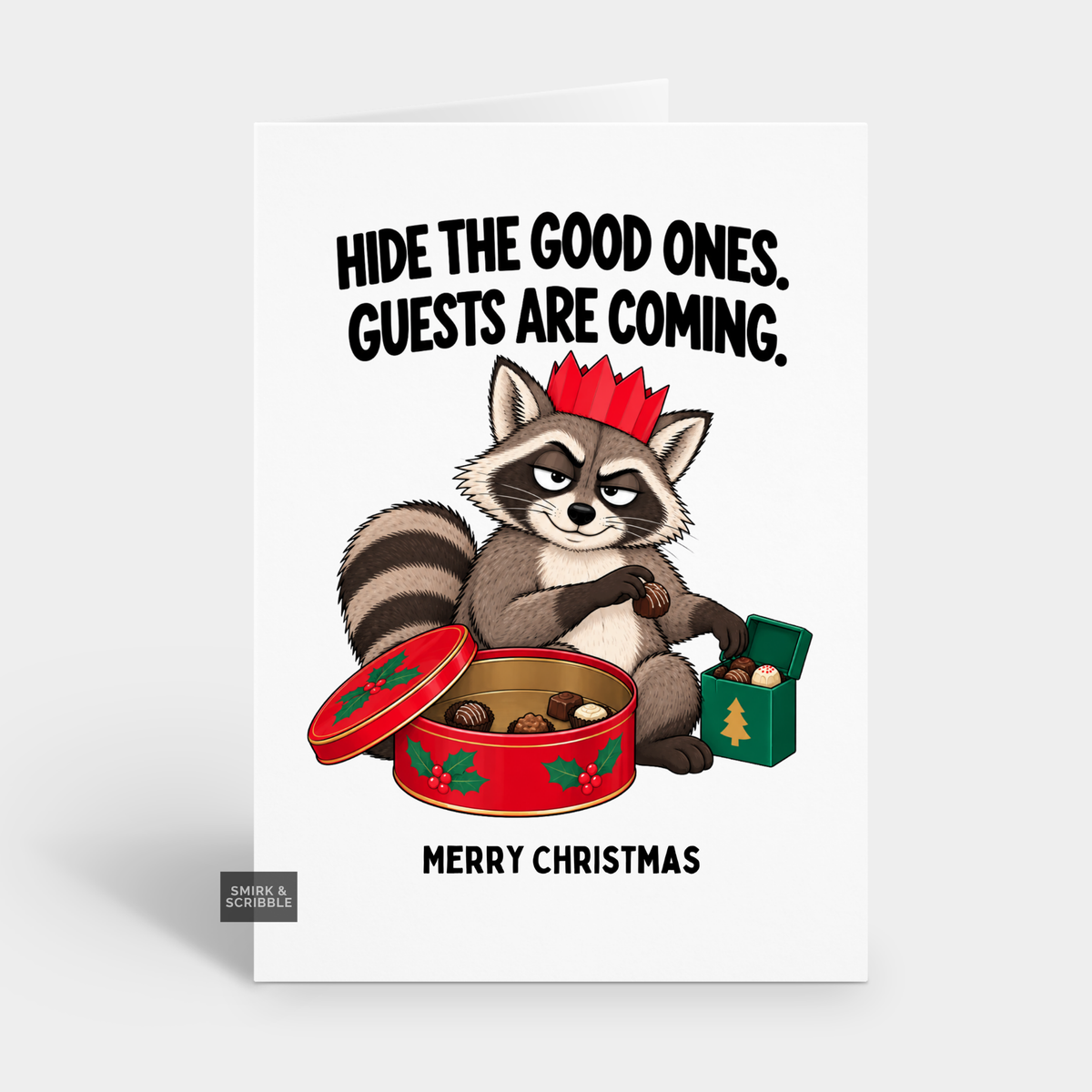 Funny Christmas Card - Guests Are Coming