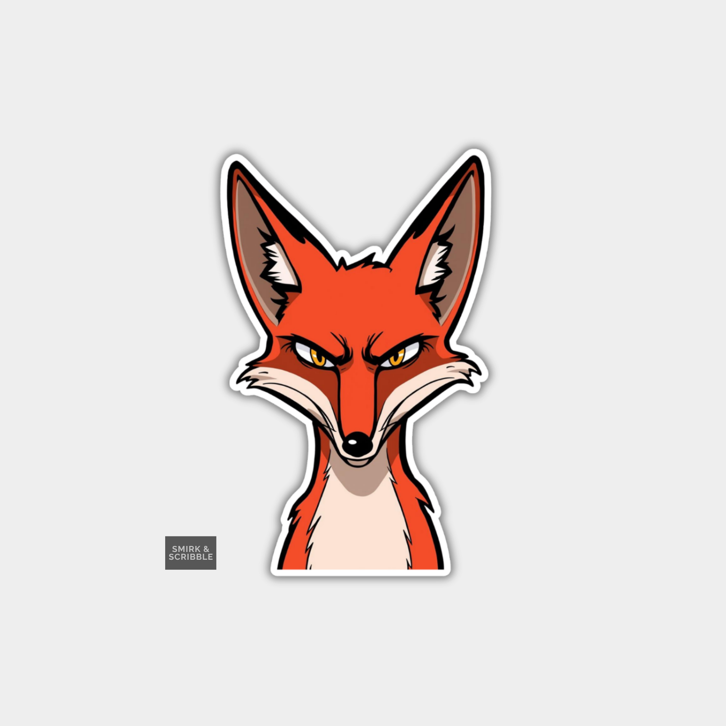 Funny Character Vinyl Sticker - Sly Fox