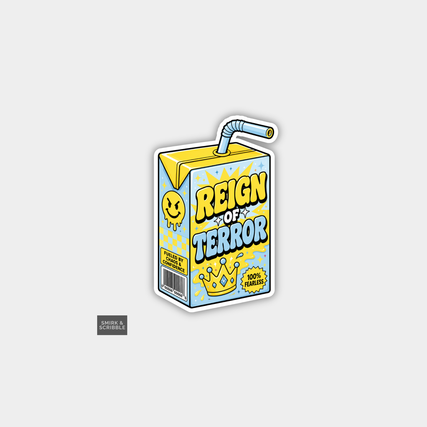 Funny Snarky Juice Box Vinyl Sticker - Reign