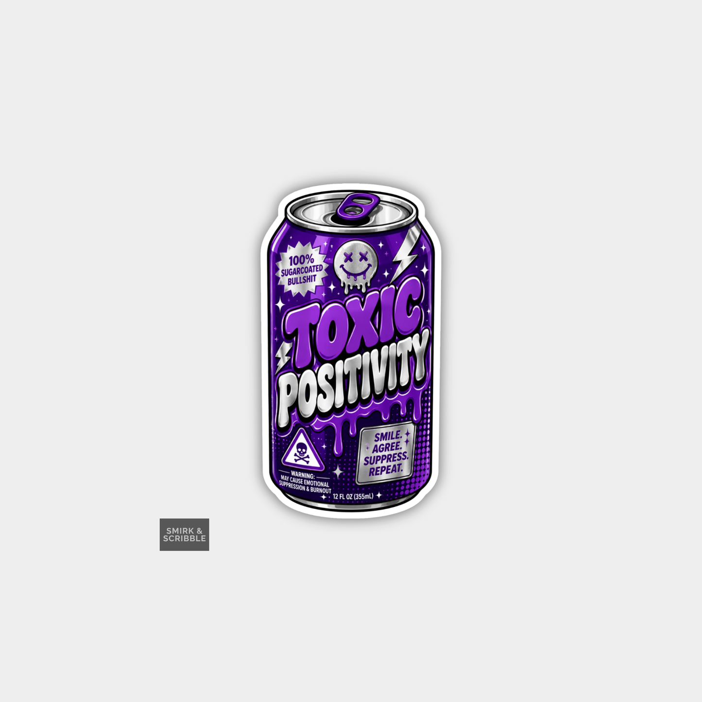 Funny Snarky Soda Can Vinyl Sticker - Toxic