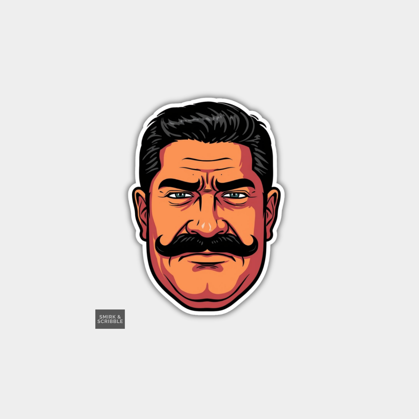 Funny Die Cut Vinyl Sticker - Grumpy Man