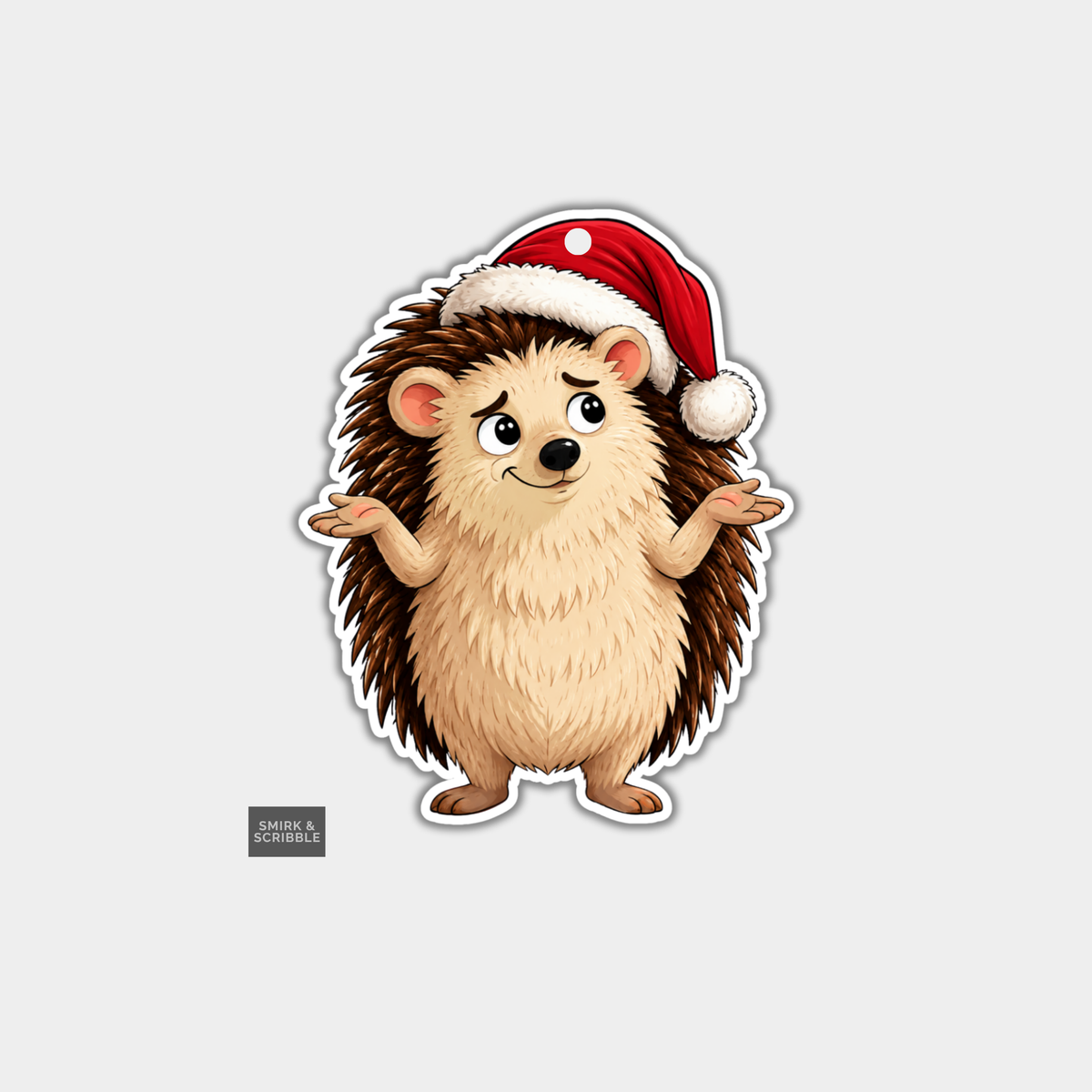 Funny Christmas Gift Tags - Cute Cheeky Hedgehog