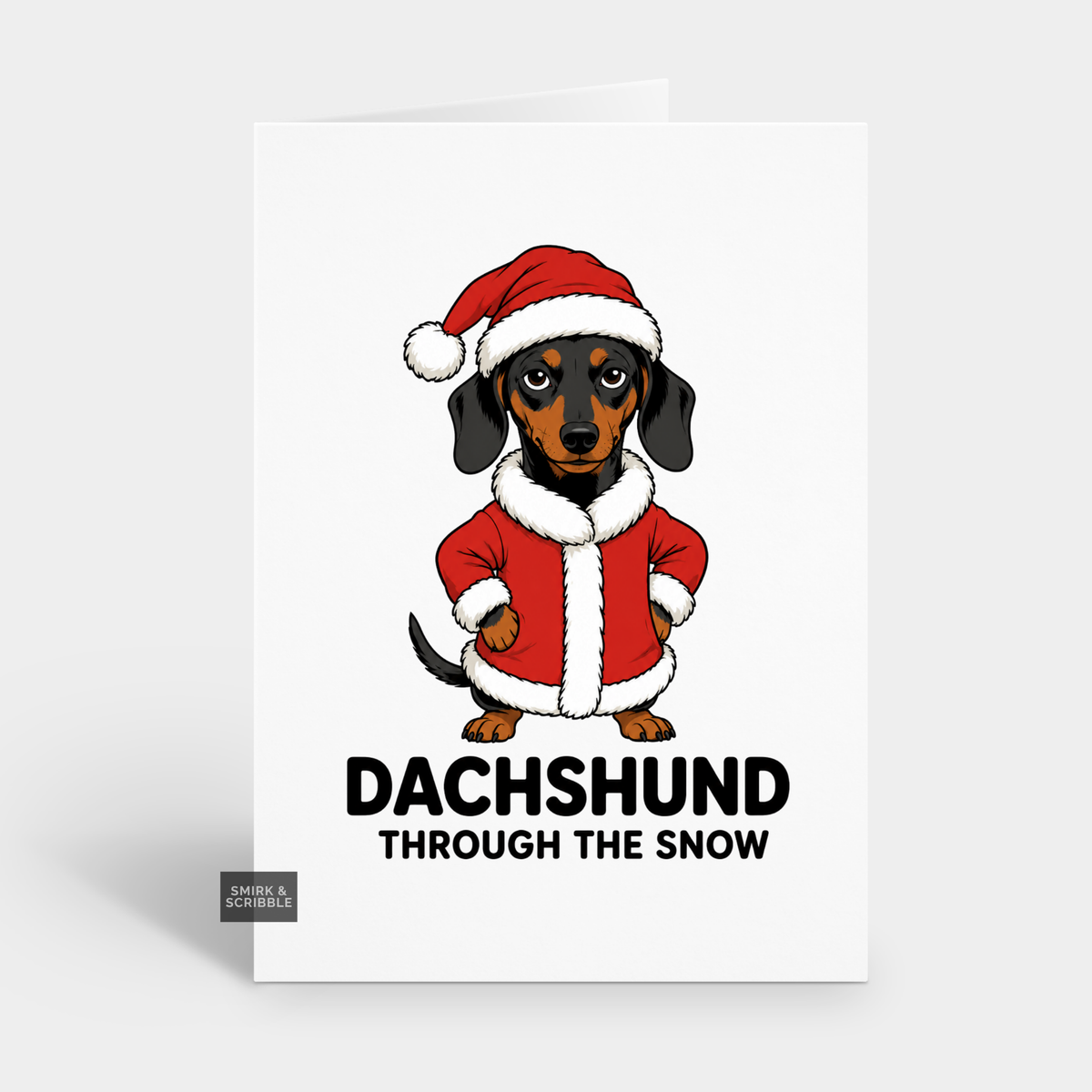 Funny Christmas Card - Dachshund Dog Pun
