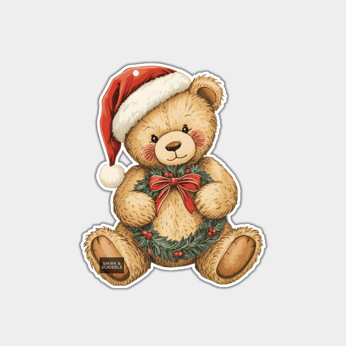 Funny Christmas Gift Tags - Cute Teddy Bear