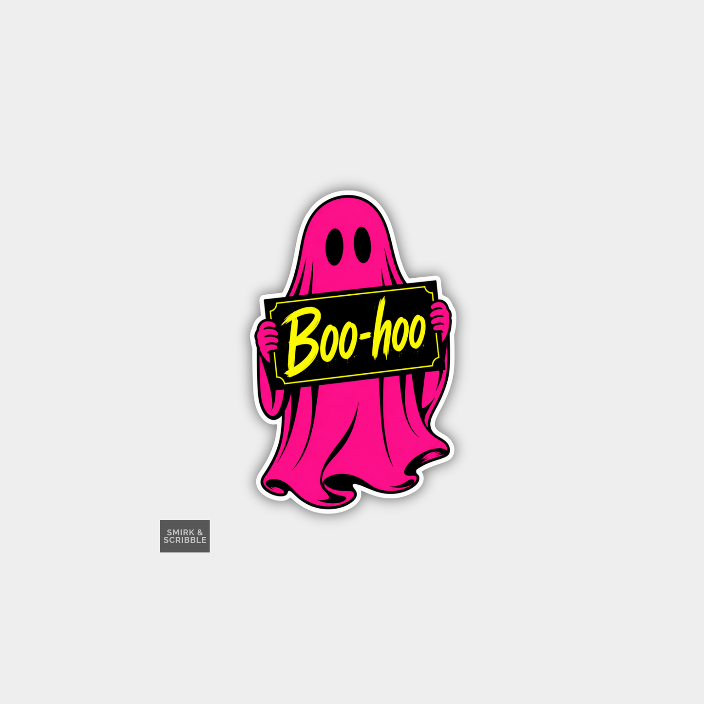 Funny Joke Vinyl Sticker - Boohoo Ghost