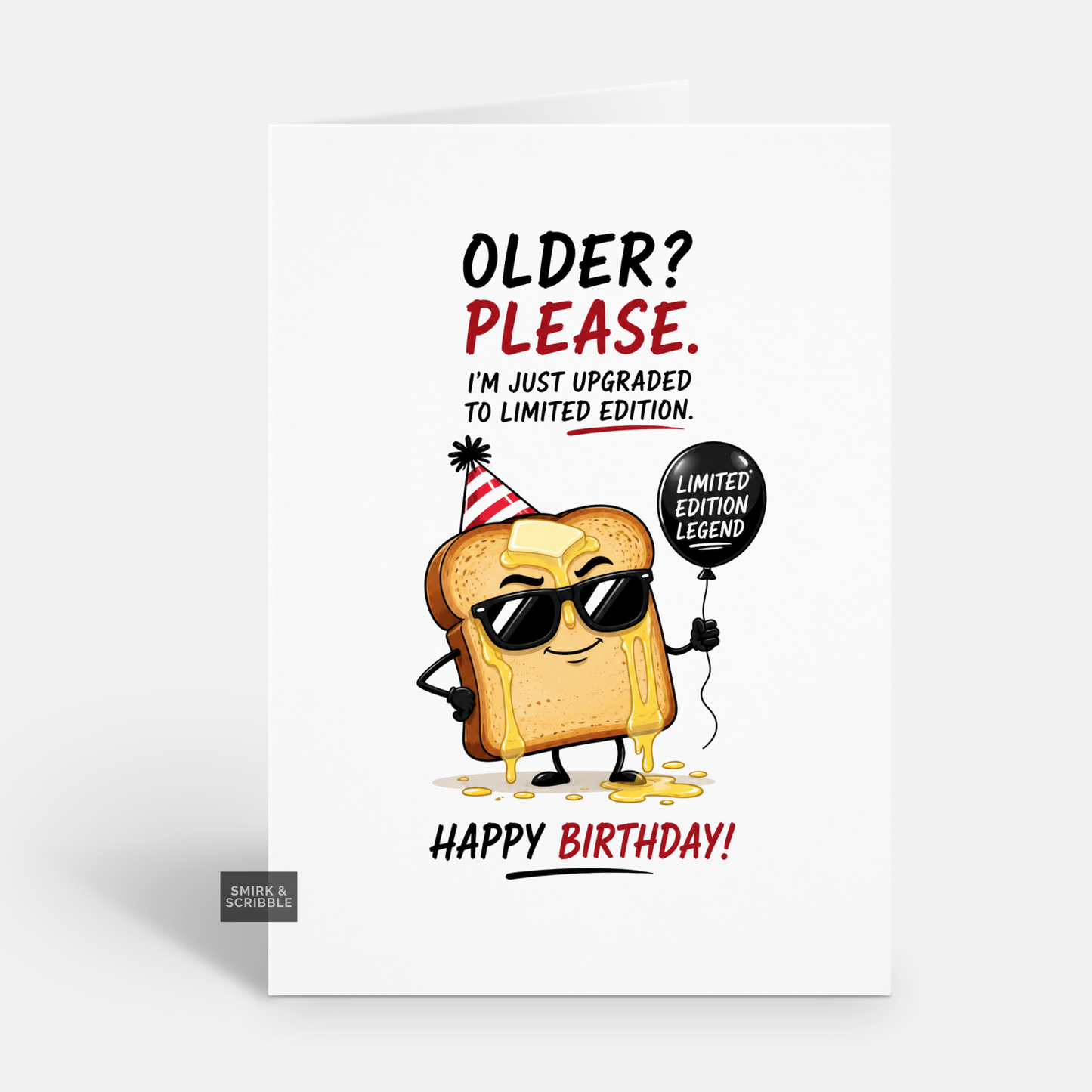 Funny Birthday Card - Limited Edition Toast