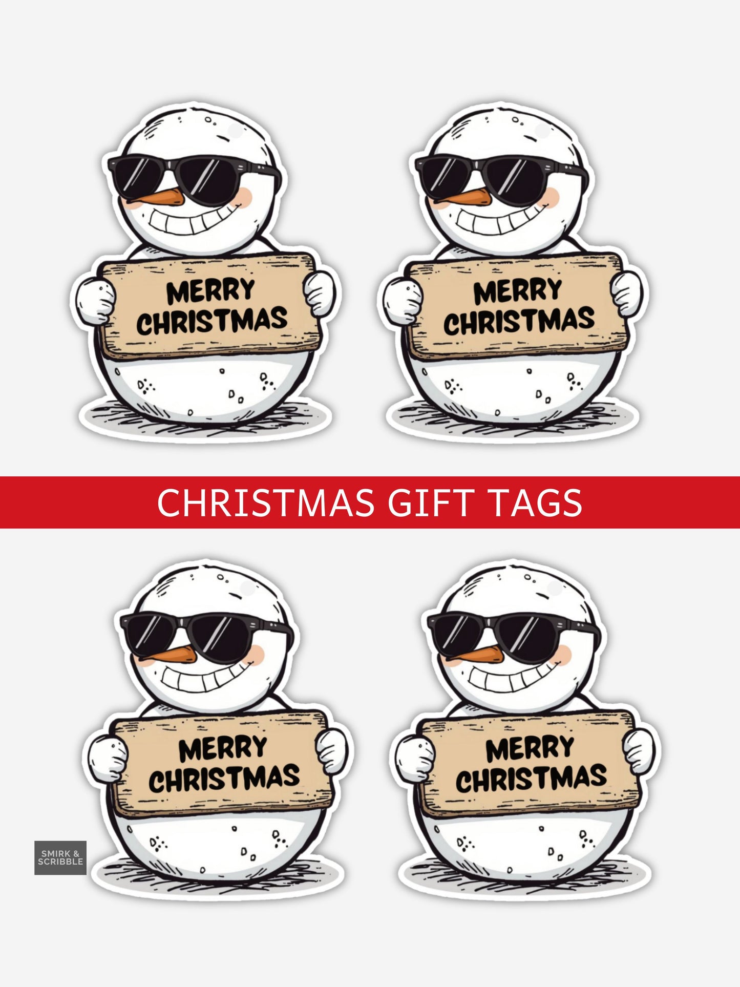 Snowman Christmas Gift Tags
