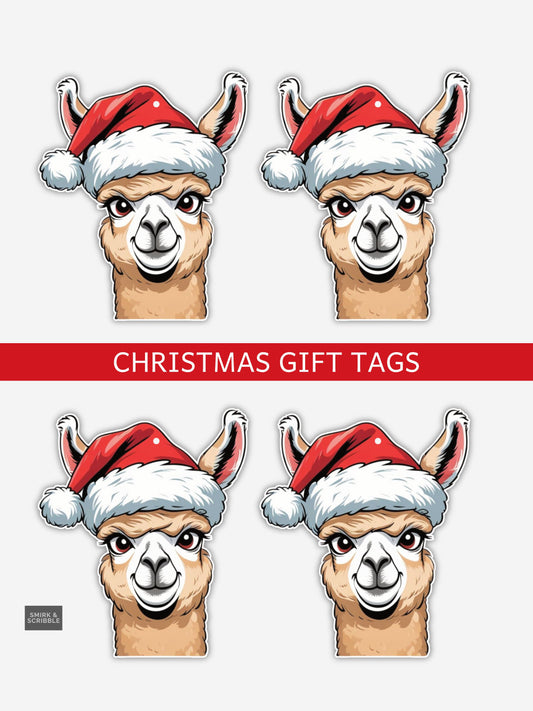 Llama Christmas Gift Tags
