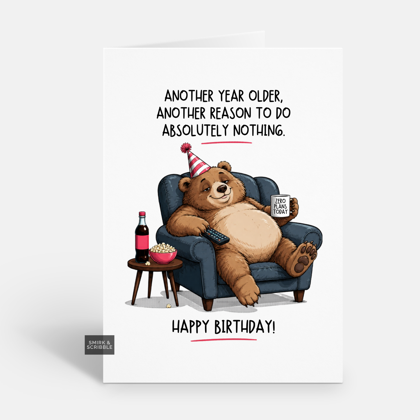 Funny Birthday Card - Another Year Bear